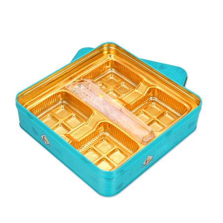 square tin box for cookie packaging